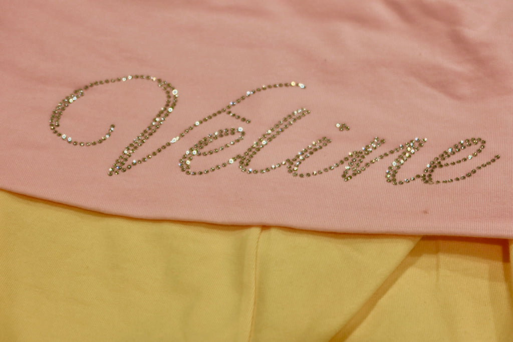 Rhinstone Short Pink and Yellow set