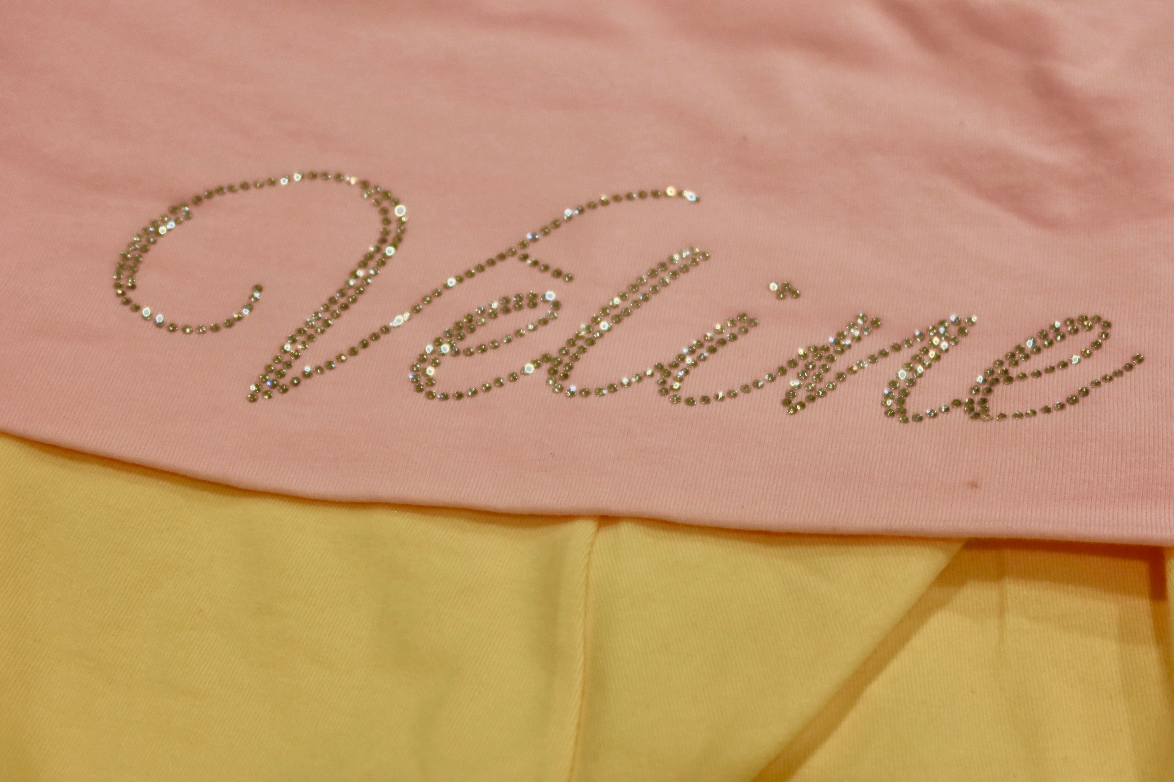 Rhinstone Short Pink and Yellow set